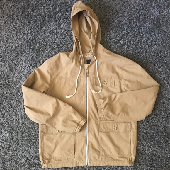 Old Navy Other - Old Navy Khaki Lightweight Cargo Jacket Hoodie L